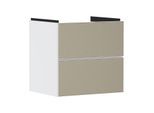 hansgrohe Xevolos E Waschtischunterschrank 54175390 580x555x475mm, 2 Schubladen, mattweiß, bronze Struktur