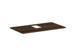 hansgrohe Xelu Q Konsole 54121630 980 x 550 mm, Ausschnitt mittig, Aufsatzwaschtisch mit Hahnloch, Nussbaum dunkel