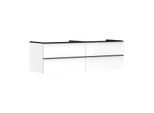 hansgrohe Xelu Q Waschtischunterschrank 54090670 1560x485x550mm, 4 Schubkästen, weiß hochglanz, mattschwarz