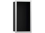 hansgrohe XtraStoris Wandnische 56095800 30x15x10cm, mit Designrahmen, mattschwarz, Edelstahl optic