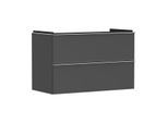 hansgrohe Xelu Q Waschtischunterschrank 54032000 980x605x475mm, 2 Schubladen, diamantgrau matt, chrom