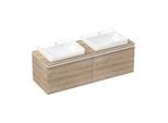 hansgrohe Xelu Q Waschtischunterschrank 54072700 1560x485x550mm, 2 Schubkästen, Eiche Natur, mattweiß