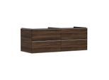 hansgrohe Xelu Q Waschtischunterschrank 54089000 1360x485x550mm, 4 Schubkästen, Nussbaum dunkel, chrom