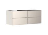 hansgrohe Xevolos E Waschtischunterschrank 54237790 1370x555x550mm, 4 Schubladen, links, sandbeige matt, sandbeige metallic