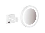 hansgrohe AddStoris Rasierspiegel 41790700 3-fach Vergrößerung, mit LED Leuchte, Wandmontage, weiß matt