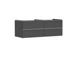 hansgrohe Xelu Q Waschtischunterschrank 54087700 1360x485x550mm, 4 Schubkästen, diamantgrau matt, mattweiß
