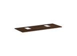 hansgrohe Xelu Q Konsole 54125630 1360 x 550 mm, 2 Ausschnitte, Aufsatzwaschtisch mit Hahnloch, Nussbaum dunkel
