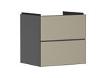 hansgrohe Xevolos E Waschtischunterschrank 54177390 580x555x475mm, 2 Schubladen, schiefergrau matt, bronze Struktur