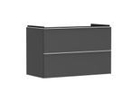 hansgrohe Xelu Q Waschtischunterschrank 54032700 980x605x475mm, 2 Schubladen, diamantgrau matt, mattweiß