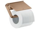 hansgrohe Axor Papierrollenhalter 42836310 mit Deckel, Metall, brushed red gold