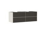 hansgrohe Xevolos E Waschtischunterschrank 54200660 1570x555x550mm, 4 Schubladen, sandbeige matt, Textil dunkelgrau