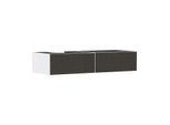 hansgrohe Xevolos E Waschtischunterschrank 54319660 1370x550x275mm, 2 Schubladen, links, mattweiß, Textil dunkelgrau
