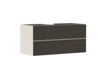 hansgrohe Xevolos E Waschtischunterschrank 54194660 1180x555x550mm, 2 Schubladen, sandbeige matt, Textil dunkelgrau
