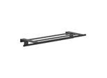 hansgrohe AddStoris S Handtuchablage 41781670 mit Handtuchhalter, Wandmontage, matt schwarz