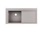 hansgrohe Einbauspüle 43330380 1050 x 510 mm, 1 Hauptbecken links, Abtropffläche, betongrau