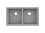 hansgrohe Unterbauspüle 43434380 820 x 450 mm, 2 Hauptbecken, betongrau
