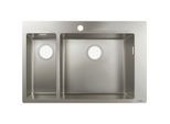 Hansgrohe S711-F665 Einbauspüle 43309800 edelstahl, 180x450mm, Hahnloch vorgebohrt