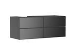 hansgrohe Xevolos E Waschtischunterschrank 54238770 1370x555x550mm, 4 Schubladen, links, schiefergrau matt, schiefergrau metallic