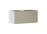 hansgrohe Xevolos E Waschtischunterschrank 54193390 1180x555x550mm, 2 Schubladen, mattweiß, bronze Struktur