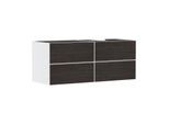 hansgrohe Xevolos E Waschtischunterschrank 54239730 1370x555x550mm, 4 Schubladen, rechts, mattweiß, Eiche dunkel