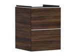 hansgrohe Xelu Q Waschtischunterschrank 54022700 480x605x475mm, für Handwaschbecken, 2 Schubladen, Nussbaum dunkel, mattweiß