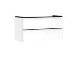 hansgrohe Xelu Q Waschtischunterschrank 54035670 1180x605x475mm, 2 Schubladen, weiß hochglanz, mattschwarz