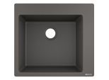 hansgrohe Einbauspüle 43312290 560 x 510 mm, 1 Hauptbecken, Hahnloch vordefiniert, steingrau