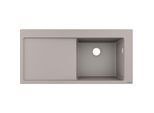 hansgrohe Einbauspüle 43314380 1050 x 510 mm, 1 Hauptbecken rechts, Abtropffläche, betongrau