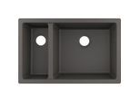 hansgrohe Unterbauspüle 43433290 710 x 450 mm, 1 Haupt- und Zusatzbecken, steingrau