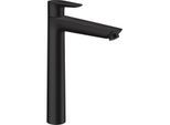 hansgrohe Talis E Waschtisch-Einhebelmischer 71716670 mit Ablaufgarnitur, Ausladung 183 mm, mattschwarz