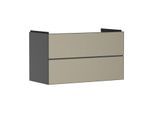 hansgrohe Xevolos E Waschtischunterschrank 54183390 980x555x475mm, 2 Schubladen, schiefergrau matt, bronze Struktur