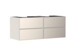 hansgrohe Xevolos E Waschtischunterschrank 54197790 1370x555x550mm, 4 Schubladen, sandbeige matt, sandbeige metallic