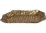 Schale GILDE "Schale, rechteckig, "Tecido", gewebt, Aluminium", goldfarben, B:54cm H:6,5cm T:32cm, Aluminium, Schüsseln, Schale, Schale, Tecido, Dekoschale, Tischdekoration, Design