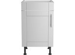 Spülenschrank OPTIFIT "Ahus", grau (hellgrau matt, hellgrau), B:50cm H:87cm T:58,4cm, Schränke, Spülenschrank, Breite 50 cm