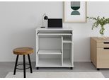 Computertisch VOGL MÖBELFABRIK "Compi", weiß, B:72cm H:76cm T:46cm, Tische, Computertisch, PC-Tisch mit Tastaturauszug, platzsparend, Breite 72 oder 90 cm