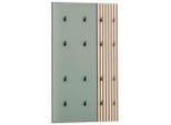 Mid.you Garderobenpaneel, Grün, Eiche, Holzwerkstoff, 73.5x109x2.6 cm, Aufhängemöglichkeit, Garderobe, Garderobenpaneele, Garderobenpaneele