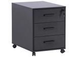 Livetastic , Schwarz , Holzwerkstoff , 3 Schublade(n) Schubladen , 43x56x60 cm ,