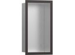 hansgrohe XtraStoris Wandnische 56094340 30x15x10cm, mit Designrahmen, Edelstahl gebürstet, brushed black chrome