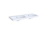 Geberit Acanto Doppelwaschtisch 500628012 120 x 48,2 cm, mit Überlauf, ohne Hahnloch, weiß