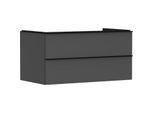 hansgrohe Xelu Q Waschtischunterschrank 54079670 980x485x550mm, 2 Schubkästen, diamantgrau matt, mattschwarz