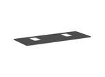 hansgrohe Xelu Q Konsole 54125910 1360 x 550 mm, 2 Ausschnitte, Aufsatzwaschtisch mit Hahnloch, diamantgrau matt