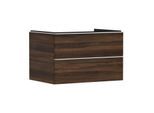 hansgrohe Xelu Q Waschtischunterschrank 54077700 780x485x550mm, 2 Schubkästen, Nussbaum dunkel, mattweiß