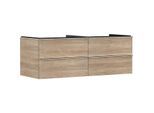 hansgrohe Xelu Q Waschtischunterschrank 54088000 1360x485x550mm, 4 Schubkästen, Eiche Natur, chrom