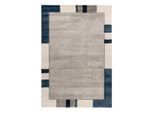 Obsession , Blau , Textil , Bordüre , rechteckig , 240x330 cm , Oeko-Tex® Standard 100 , für Fußbodenheizung geeignet ,
