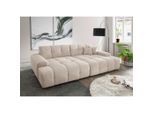 P & B , Beige , Textil , Uni , Füllung: Schaumstoff , 304x87x155 cm , Made in EU , Typenauswahl, Armteil links, Armteil rechts ,