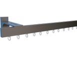 Gardinenstange INDEKO "Bern", silber (edelstahlfarben), L:310cm, Aluminium, Gardinenstangen, Gardinenstange, sehr stabil, leichtläufig, stilvol, zeitlos, elegant 1-2-oder 3-Lauf