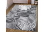Teppich OTTO HOME "Lysandra" Gr. 7, grau (dunkelgrau), B:240cm H:8mm L:320cm, Kunstfaser, Teppiche, Teppich, 3D-Effekt, softer Kurzflor, pflegeleicht, leichter Glanz, Scandi-Look