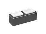 hansgrohe Xelu Q Waschtischunterschrank 54071700 1560x485x550mm, 2 Schubkästen, diamantgrau matt, mattweiß
