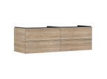 hansgrohe Xelu Q Waschtischunterschrank 54092000 1560x485x550mm, 4 Schubkästen, Eiche Natur, chrom