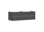 hansgrohe Xelu Q Waschtischunterschrank 54091700 1560x485x550mm, 4 Schubkästen, diamantgrau matt, mattweiß